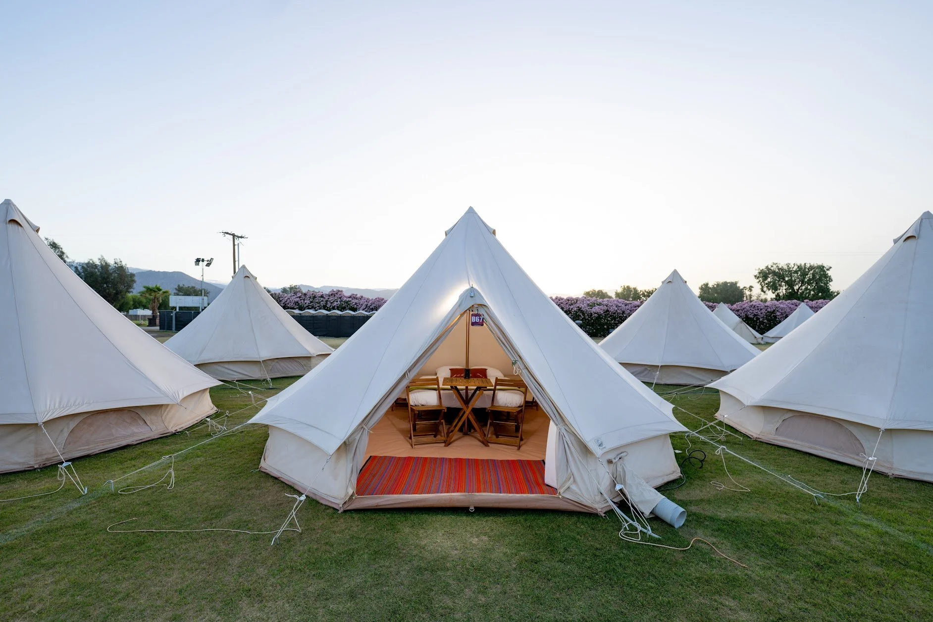 Glamping tents at Hardscrabble Ranch